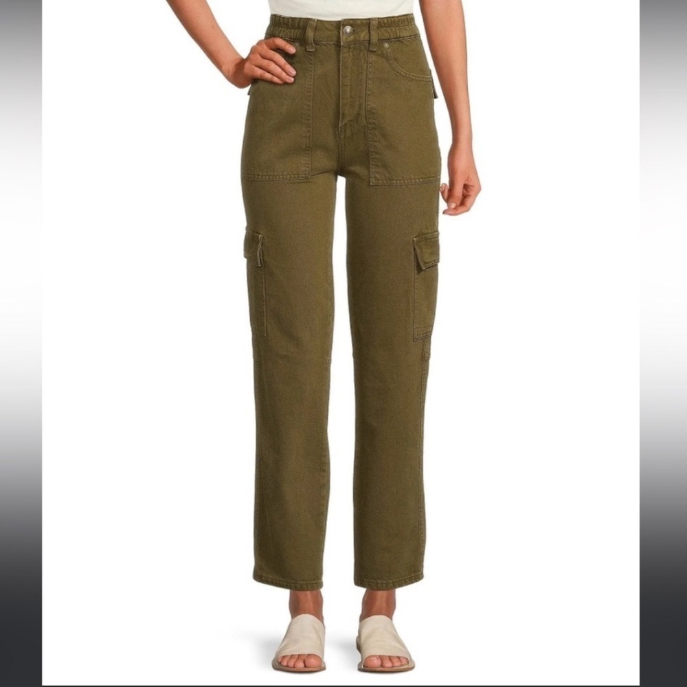 Free People Ezra Cargo Jeans Oregano NWT